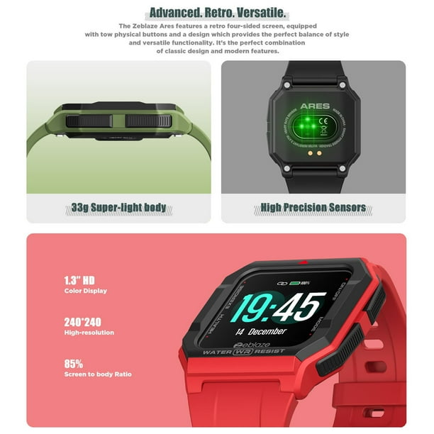 Zeblaze Ares Smart Watch Retro Ultra Light Watch 1.3 Inch Ips Screen Bt5.0 30M Waterproof Fitness Sleep Heart Rate Multiple Sports Mode Smart Reminders Strong Endurance Preset Custom Dials Walmart