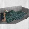 thumbnail image 5 of Abstract Soft Flannel Fleece Throw Blanket, Modern Novelty Motif Complexity, Cozy Plush for Indoor and Outdoor Use, 70" x 90", Seafoam Slate Blue, by Ambesonne, 5 of 5