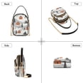 thumbnail image 3 of FORMRS Crossbody Bag for Women Quilted Travel Shoulder Cell Phone Purse with Chain Strap Handbag, Orange Cartoon Houses, 3 of 7