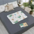 thumbnail image 2 of Waterproof Washable Mattress Urine Mat for Baby Toddlers Cute Cartoon Bed Protector Diaper Bedding Urine Pads Cloth Breathable, 2 of 6