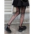 thumbnail image 3 of ORUYROP Collants Résille à Motifs pour Femmes Collants Taille Haute Bas Floraux, 3 of 5