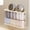 Beige, variant on White Wall Mount Hole-Free Underwear Organizer - Multi-Functional Closet Storage for Socks, Bra & Lingerie
