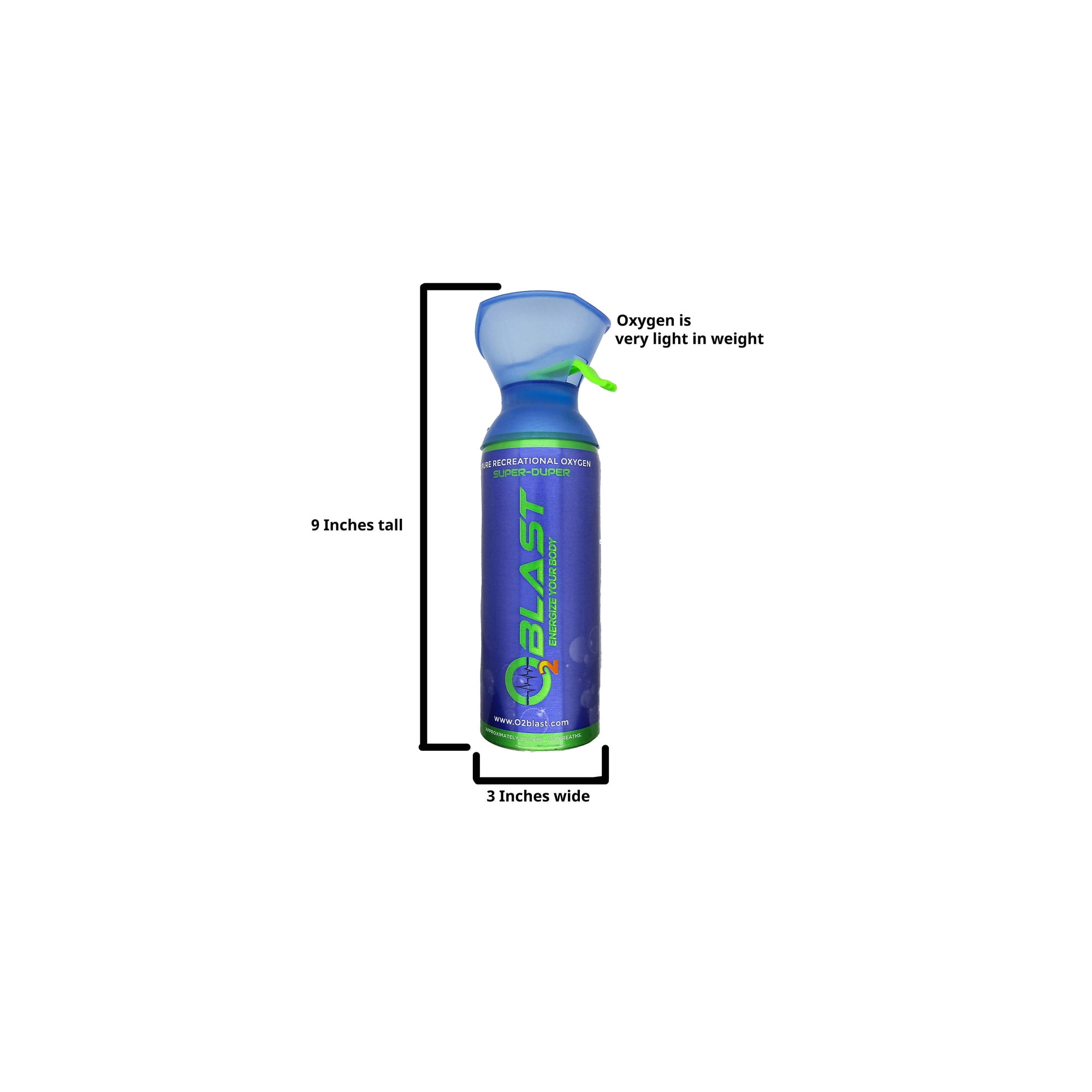 O2 Blast 99.7% Pure Oxygen Supplement (Pack of 3)