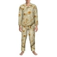 thumbnail image 3 of Wukai Taco Tortillas Men's Long-Sleeve Pajama Set - Comfortable Sleepwear with Button-Down Shirt and Pants-XX-Large, 3 of 7