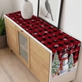 thumbnail image 4 of Christmas Snowman Table Runner 90 Inches Long Farmhouse Dress Scarves, Buffalo Plaid Farmhouse Xmas Tree Snowflakes Dining Tablerunner for Coffee Table/Kitchen Island/Party Décor, 13" x 90", 4 of 8