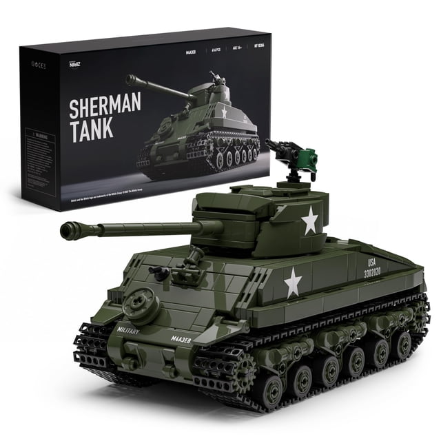 Set de construcción Nifeliz Sherman Military Tank 860 piezas para adultos