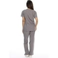thumbnail image 4 of Six Pocket Women's Medical Scrubs Set with V-Neck Top, 4 of 5