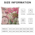 thumbnail image 5 of PHYHOO  Pink Tulips Bicycle Throw Pillow Covers, Flowers Spring Mother's Day Cushion Case for Sofa Couch, 5 of 5