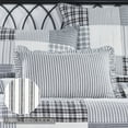 thumbnail image 6 of VHC Brands, Sawyer Mill Ruffled Ticking Stripe Pillow, Black, 14x22, 6 of 6