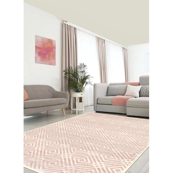 Tapis d'Interieur ECARPET Géométrique pour Salon Collection Ember