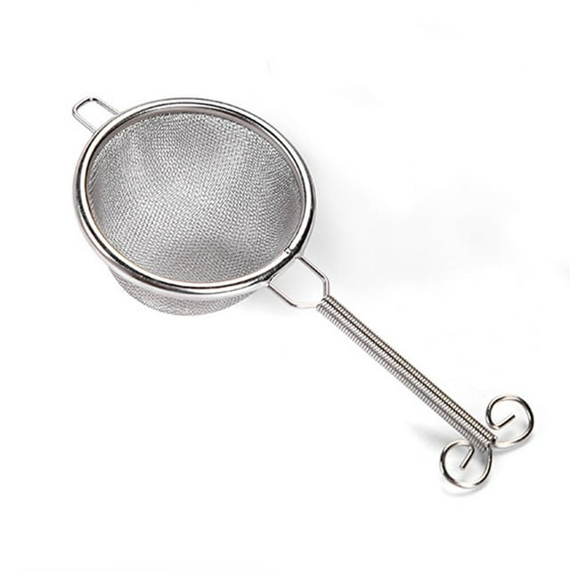 Stainless Steel Strainer Mesh Water Scoop Tools Double-layer Filter Sifter Colander Sieve Drinking Beverage