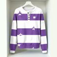 thumbnail image 4 of Cmfcve Cut Star Shirt for Women Oversized Printed Long Sleeve Pullover Sweatshirts Fashion Casual Daily Tops, 4 of 6