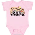 thumbnail image 3 of Inktastic Nevertheless, She Persisted with Flowers Boys or Girls Baby Bodysuit, 3 of 5