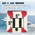 thumbnail image 5 of Kojem Boat Seat Low Back Folding Fishing White+Red Seat Captain Chair Foam Padding, 5 of 10