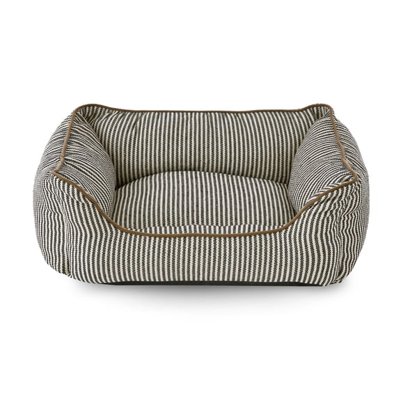 Vibrant Life Medium High-Walled Cuddler Dog Bed, Black and White, 27" x 21"