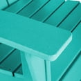 thumbnail image 4 of WestinTrends Ashore Outdoor Patio HDPE Plastic Modern Adirondack Dining Chair, Turquoise, 4 of 16