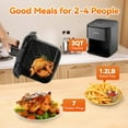 thumbnail image 4 of 3 Qt Compact Air Fryer with Non-Stick Basket and Rack, User Friendly Simple Touchscreen, Cook in Simple Steps, Low-Oil Cooking Small Air Fryer, Space Saving Cooker, 4 of 5