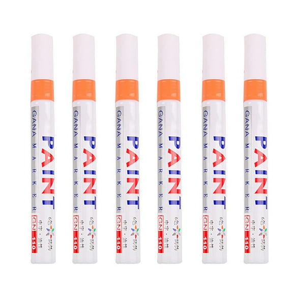 Tssuoun 6pcs 110 marking pen paint pen wholesale tire marking repainting pen car color oily marking pen