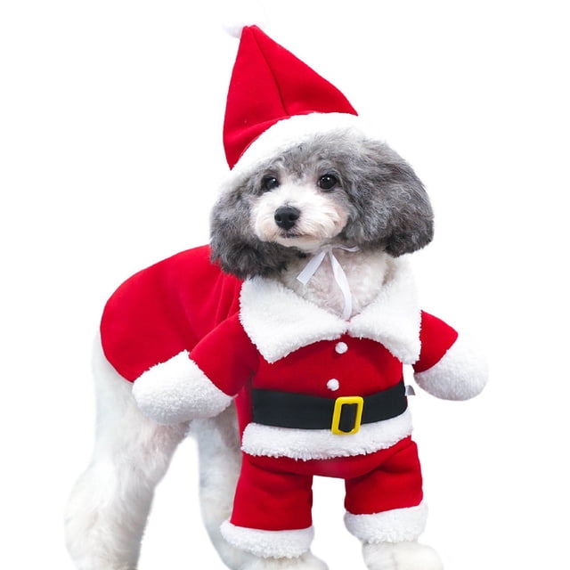 Nouveau Manteau Transformé Style Père Noël de Noël pour Chien de Compagnie