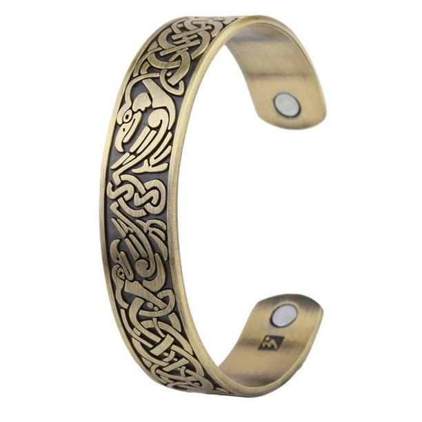 de Nudo Irlandés - Mujer Hombre Brazalete Brazalete Abierto s Bisutería Oro antiguo