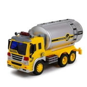 Toy To Enjoy Oil Tanker Truck Toy with Light & Sound - Friction Powered Wheels & Realistic Detailing - Heavy Duty Plastic Vehicle Toy for Kids & Children