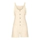 thumbnail image 5 of Mono corto de verano informal con botones para mujer - Poliéster, sin mangas, pantalón corto ancho - S-XXL, 5 of 5