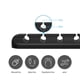 thumbnail image 4 of Inteprter Clips organizadores de cables de silicona negros para amplio, soporte para cables, gestión de cables, enrollador de cables Teléfono y Comunicación Negro 3#, 4 of 5
