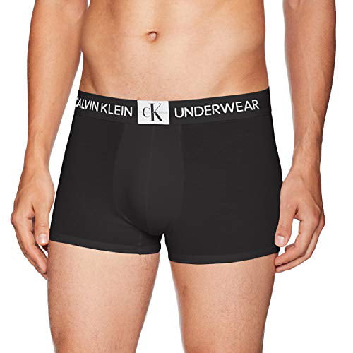 Ongedaan maken tijger Archeoloog Calvin Klein Men's Underwear Monogram Cotton Trunks, Black/White Patch, S -  Walmart.com