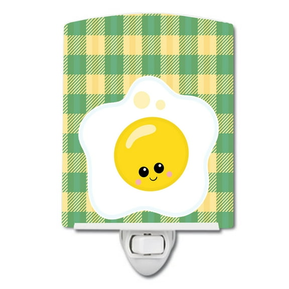 Caroline's Treasures BB7044CNL Fried Egg Face Ceramic Night Light, 6x4x3", multicolor