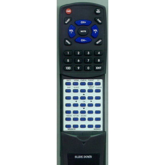 Replacement Remote for MAGNAVOX 996500043780, RT996500043780, 313923814331, 47MF437B, 37MF337B37, 26MF337B27, 37MF437B37, 15MF227B/27, 15MF227B27, 15