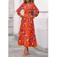 thumbnail image 4 of Vestido PRETTYGARDEN Maxi Floral de Manga Larga con Escote en V Talla Grande, 4 of 8