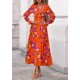thumbnail image 4 of Vestido PRETTYGARDEN Maxi Floral de Manga Larga con Escote en V Talla Grande, 4 of 8