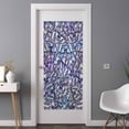thumbnail image 3 of Purple Blue Teal Butterfly Window Privacy Film, Modern Abstract Art Static Cling UV Sun Blocking Tint Film Heat Control Windows Films for Bedroom Bathroom, Window Stickers 35.4"x78.7", 3 of 8