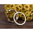 thumbnail image 5 of 0.75 Carat Sterling Silver Band with 18k Yellow Gold Plating Wedding Band with Moissanite Anniversary Ring, 5 of 9