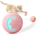thumbnail image 2 of Juguete interactivo para gatos BRI bola rosada con luces LED recargable tipo C, 2 of 5