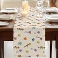 thumbnail image 3 of Table Runners 72 Inches Long Dress Scarves, Spring Flowers Farmhouse Kitchen/Dining Table Runner, Coffee Tablerunners, Vintage Wildflowers Country Pastoral Plants 18x72 Inch, 3 of 9