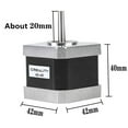 thumbnail image 4 of Creality Official 42-40 Stepper Motor for CR-10 X/Y-Axis Extruder Stepping Motor 2 Phase 1A 1.8 Degree 0.4 N.M, Compatible with CR-10 Series and Ender-3 Series E-axis  ,Silver, 4 of 7