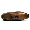 thumbnail image 4 of CMR CHAMARIPA Height Increasing Shoes - Mens Elevator Dress Shoes - Brown Oxfords Shoes 7 CM / 2.76 Inches, 4 of 5
