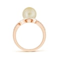thumbnail image 2 of ANGARA Solitaire Golden South Sea Cultured Pearl Bypass Ring with Diamonds in 14K Rose Gold for Women | June Birthstone, Birthday, Anniversary, Jewelry Gift for Women | Pearl Ring, 2 of 8