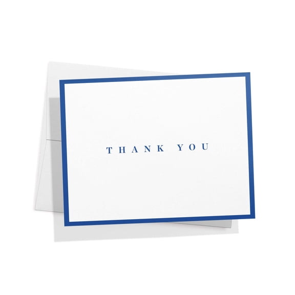 Classic Thank You Greeting Cards with Envelopes - Set of 12