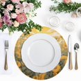 thumbnail image 5 of Ryvnso Cat in Sunflower Round Plate Mats Dining Table Placemat Set of 6 for Holiday Decoration, 5 of 7