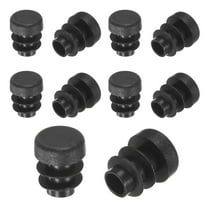 Uxcell 10 Pack Round Plastic Hole Plugs 1/2" Plastic Tubing End Caps for Patio Chairs Fences Metal Tubing Leg Cap