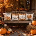 thumbnail image 5 of Thanksgiving Fall Harvest Throw Pillow Covers 18x18 Inch Set of 4, Pumpkin Decorative Square Pillowcases, Farmhouse Holiday Cushion Covers for Sofa Living Room Home Fall Halloween Thanksgiving Decor, 5 of 8