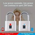 thumbnail image 2 of MesaSe [Fast Arrival] 1pc Mini Smart Fingerprint Padlock - Biometrics Door Lock with Advanced Fingerprint Recognition  Anti-Theft Protection  Convenient Keyless Entry  Long-Lasting USB Re, 2 of 6