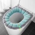 thumbnail image 1 of Birdeem Soft Elastic Toilet Seat Cover,Warm and Thickened Toilet Cushion with Removable Handle,Universal Fit for All Toilet Types Including Round and Elongated,Easy Installation & Machine Washable, 1 of 9