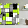thumbnail image 1 of Simple Art Abstract Geometric Line Shower Curtain Polyester 3D Printing Non-perforated Bathroom Curtain Curtain With Hook, 1 of 6