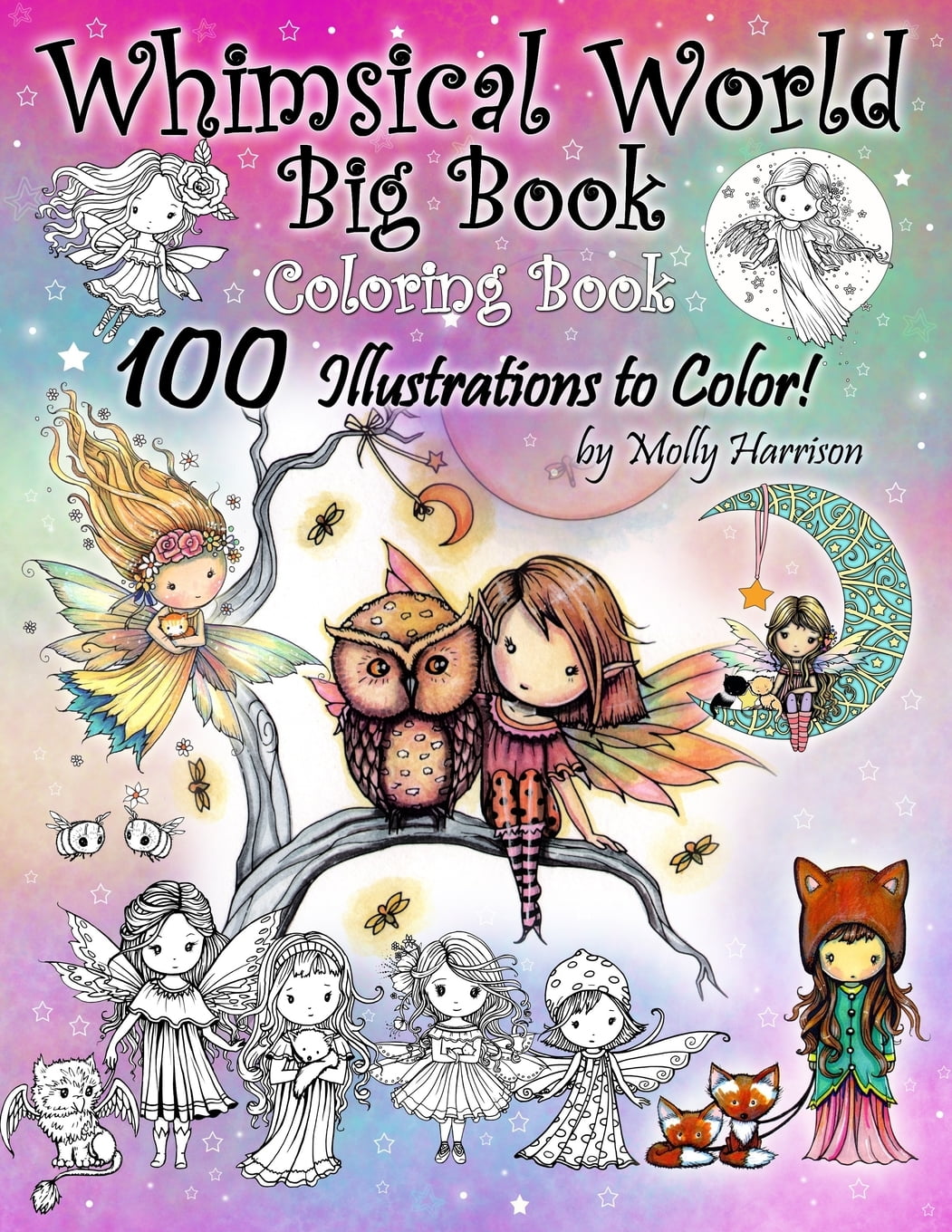 Whimsical World Big Book Coloring Book 100 Illustrations to Color by