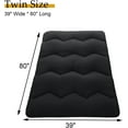 thumbnail image 3 of Historyli Japanese Floor Mattress Futon Mattress,3 '' Thicken Daybed Futon Roll Up,Portable & Foldable Tatami Mat for Sofa Lounger Camping Dormitory Yoga Sleep Nap Meditation (Twin,Black), 3 of 6