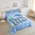 thumbnail image 3 of Outer Space Queen Bedding Set Cute Cartoon Space Rocket Comforter Set Universe Themed Bedding Comforter Sets for Teens Galaxy Starry Sky Theme Bedroom Decor Duvet Insert 3 Pcs, 3 of 5