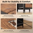 thumbnail image 6 of 55 Inch L-Shaped Desk with Fabric Drawers, Reversible Home Office & Gaming Desk with Power Outlets, and Adjustable Storage Shelves, 6 of 9